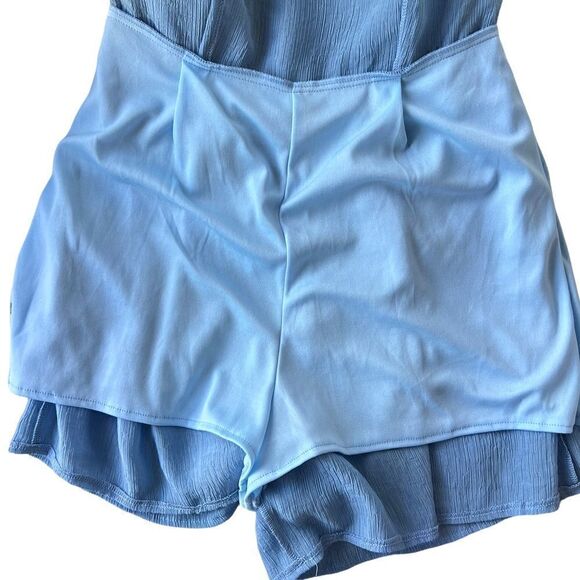 Morrisday the Label Light Blue StraplessTextured Playsuit Romper NWT - Picture 10 of 15